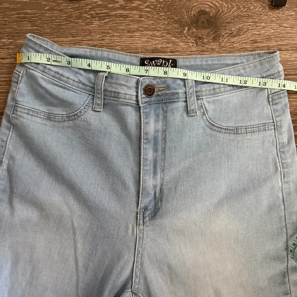 Swank A Posh Super High Waisted Slit Distressed Bell Bottoms - Picture 8 of 8